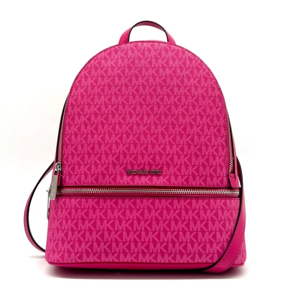 Michael Kors Medium Rhea Zip Backpack - Dragonfruit